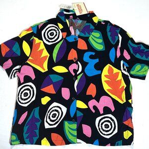 Stranger Things Hot Topic Netflix Eleven 80's Button-Up Shirt Costume Top L NEW